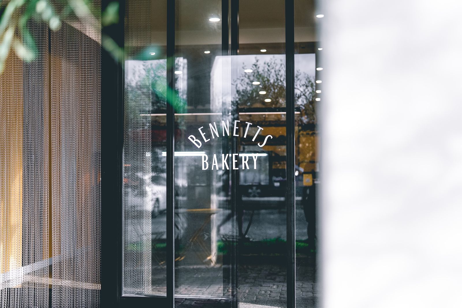 Bennetts Bakery new build storefront in Mangawhai with branded glass entrance