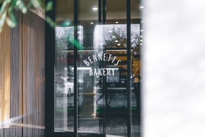 Bennetts Bakery new build storefront in Mangawhai with branded glass entrance