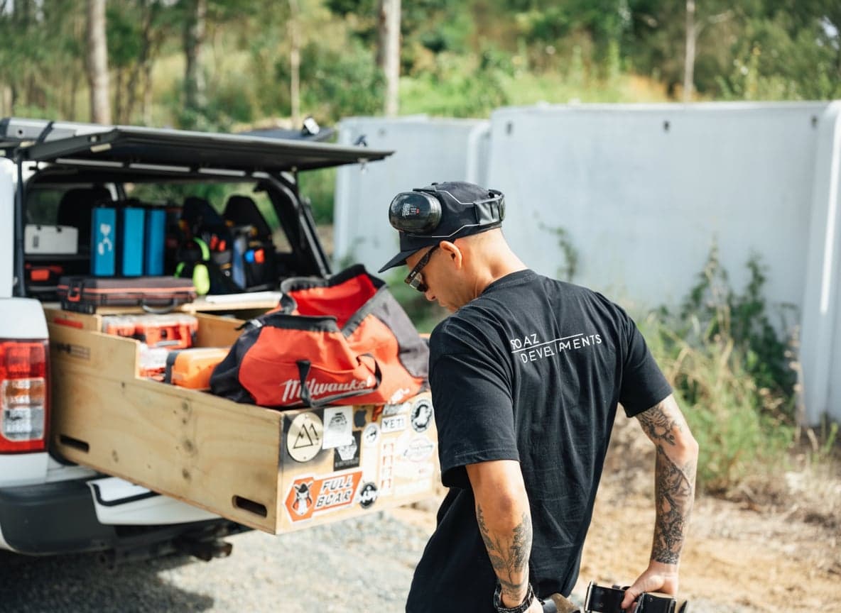 Marine-grade fixings and coastal detailing on a Boaz Developments build near Mangawhai, Northland