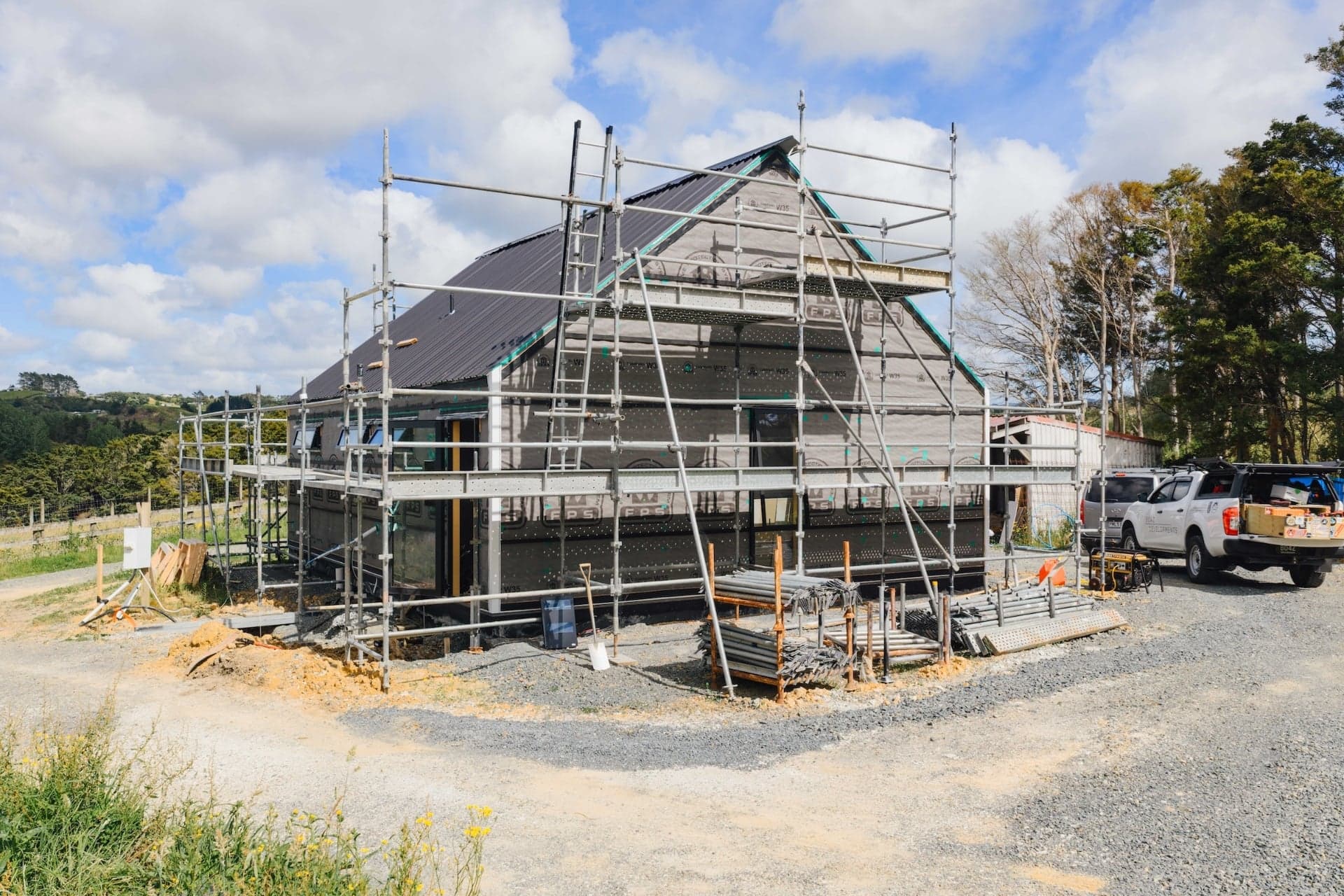Boaz team on site - Mangawhai new build